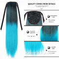 Aplique extensão de cabelo para cabelo com cordão sintético Ombre com cordão e rabo de cavalo